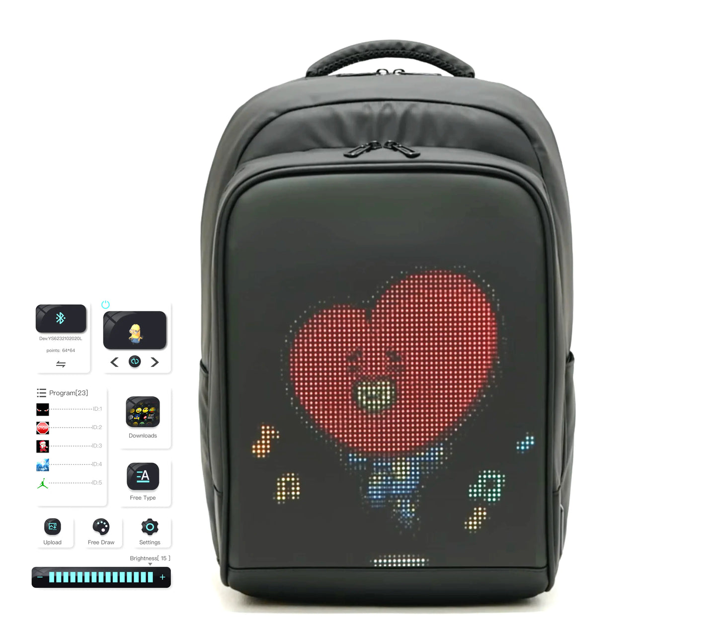 LED Pixel Screen Backpack Voltefy
