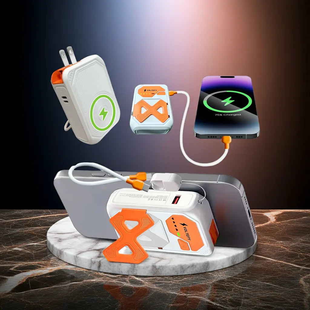 VOLTEFY 5-in-1 Magnetic Power Bank, 10,000 mAh, Voltefy