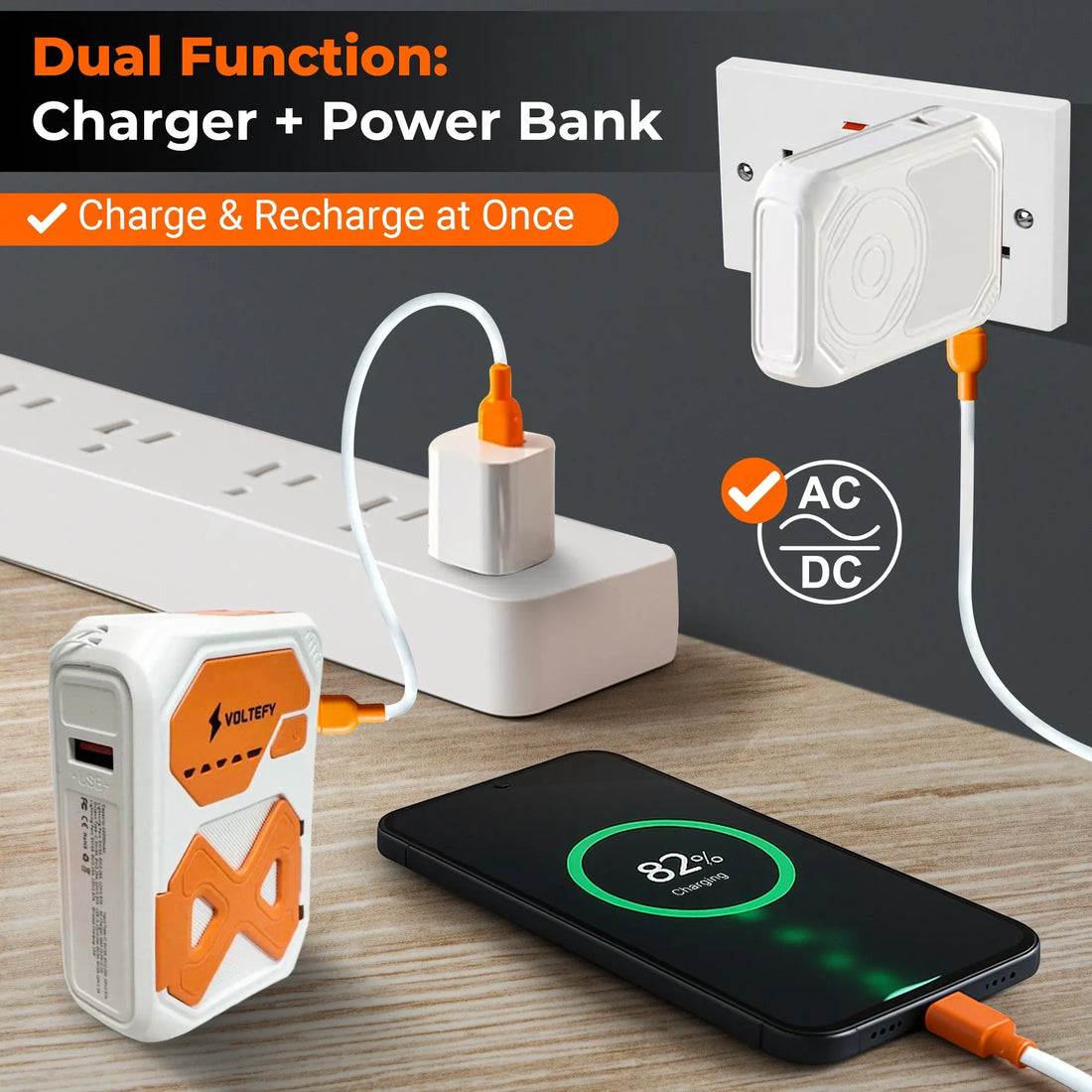 Stay Powered Anytime, Anywhere with the Voltefy 10000mAh Power Bank - Voltefy