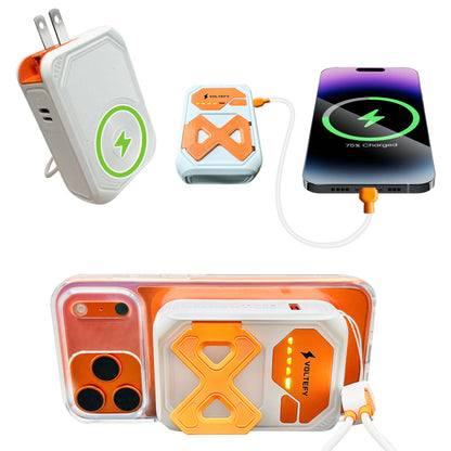 VOLTEFY 5-in-1 Magnetic Power Bank, 10,000 mAh , Voltefy Power Bank with meg safe charging Voltefy