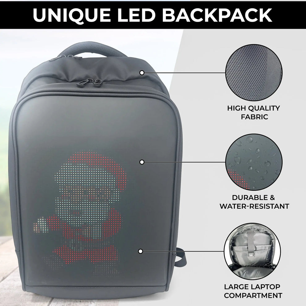 LED Backpack with Programmable Screen - Voltefy