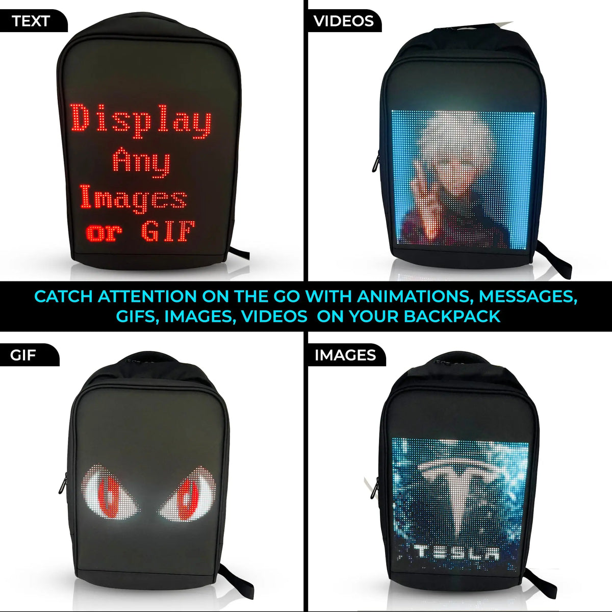 LED Backpack with Programmable Screen - Voltefy