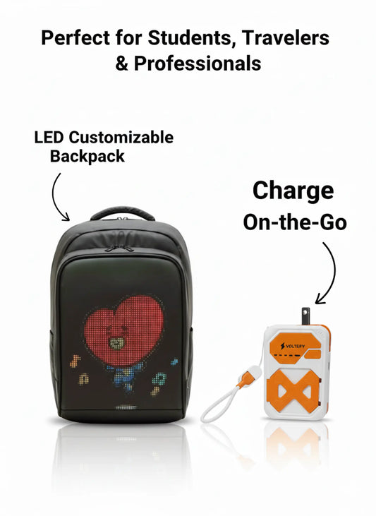 Voltefy LED Backpack + Powerbank Bundle Voltefy